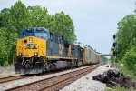 CSX 7411 leads M209 (Walbridge, OH to Baldwin, FL autoracks) south at Folkston 